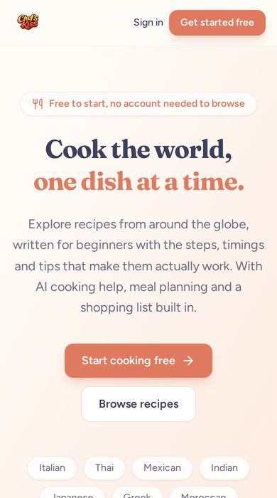 Chef's Kiss on a phone